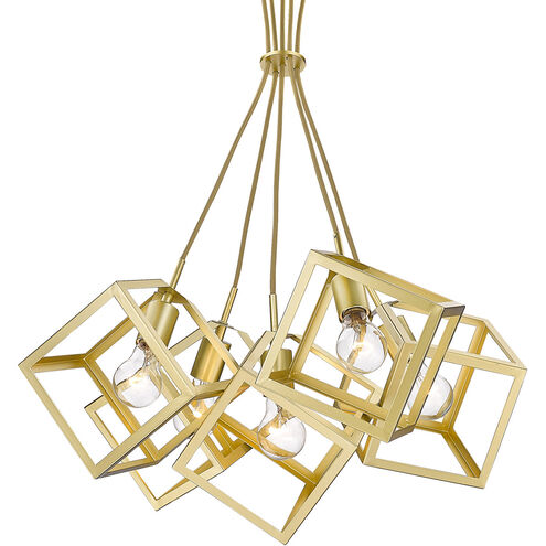 Cassio 5 Light 28 inch Olympic Gold Pendant Ceiling Light